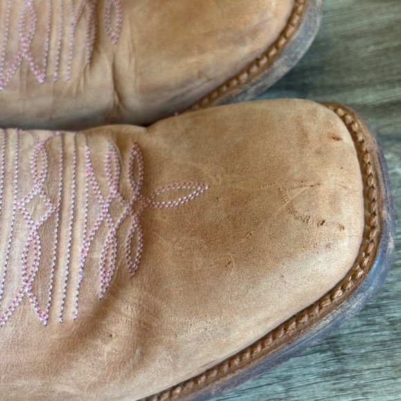 Hondo Boots Women's Square Toe Leather Western Cowboy Boots Size 8 - Picture 4 of 16